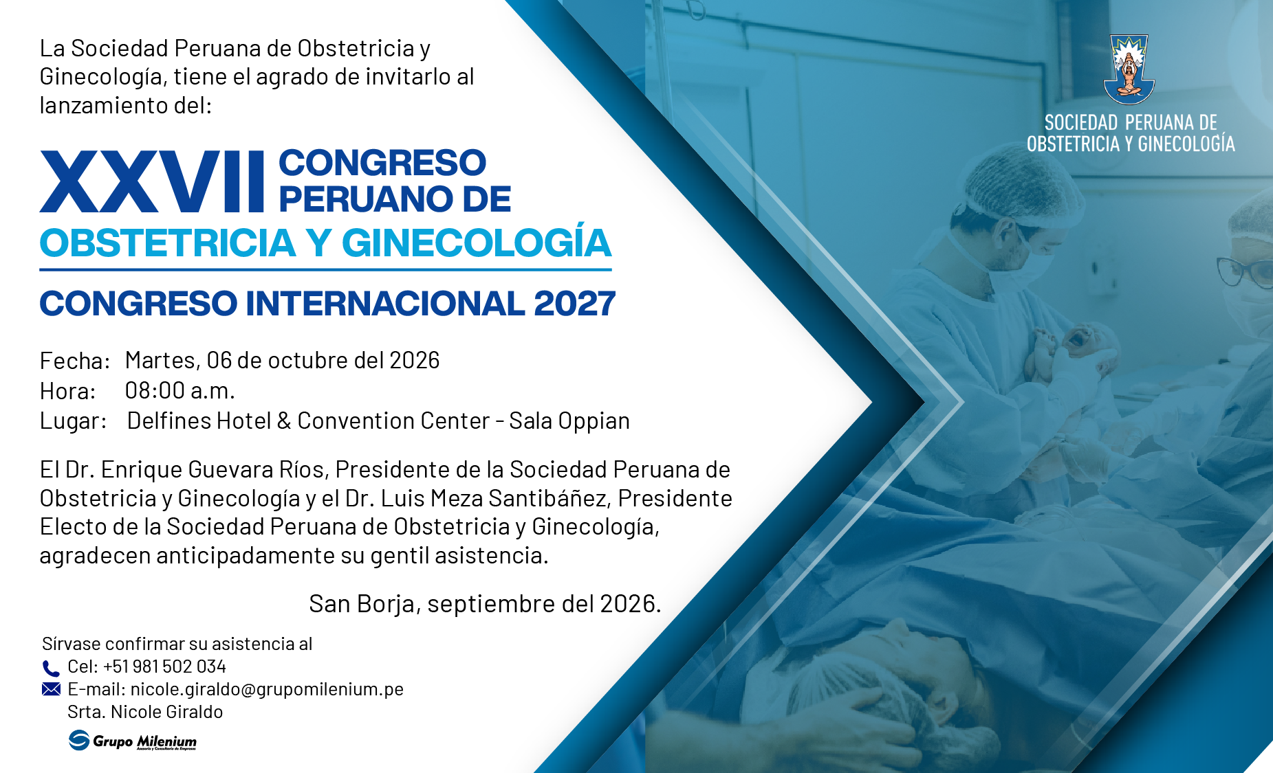 XXVII Congreso Peruano de Obstetricia y Ginecología – Congreso Internacional 2027